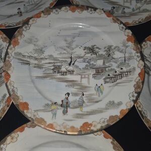 Vintage Japanese Scenic Plate